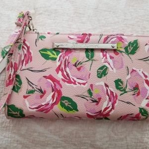 Betsey Johnson Pink Floral Wristlet